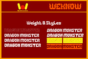 Dragon Monster font, a Font by weknow (Thumbnail 8 of 8)