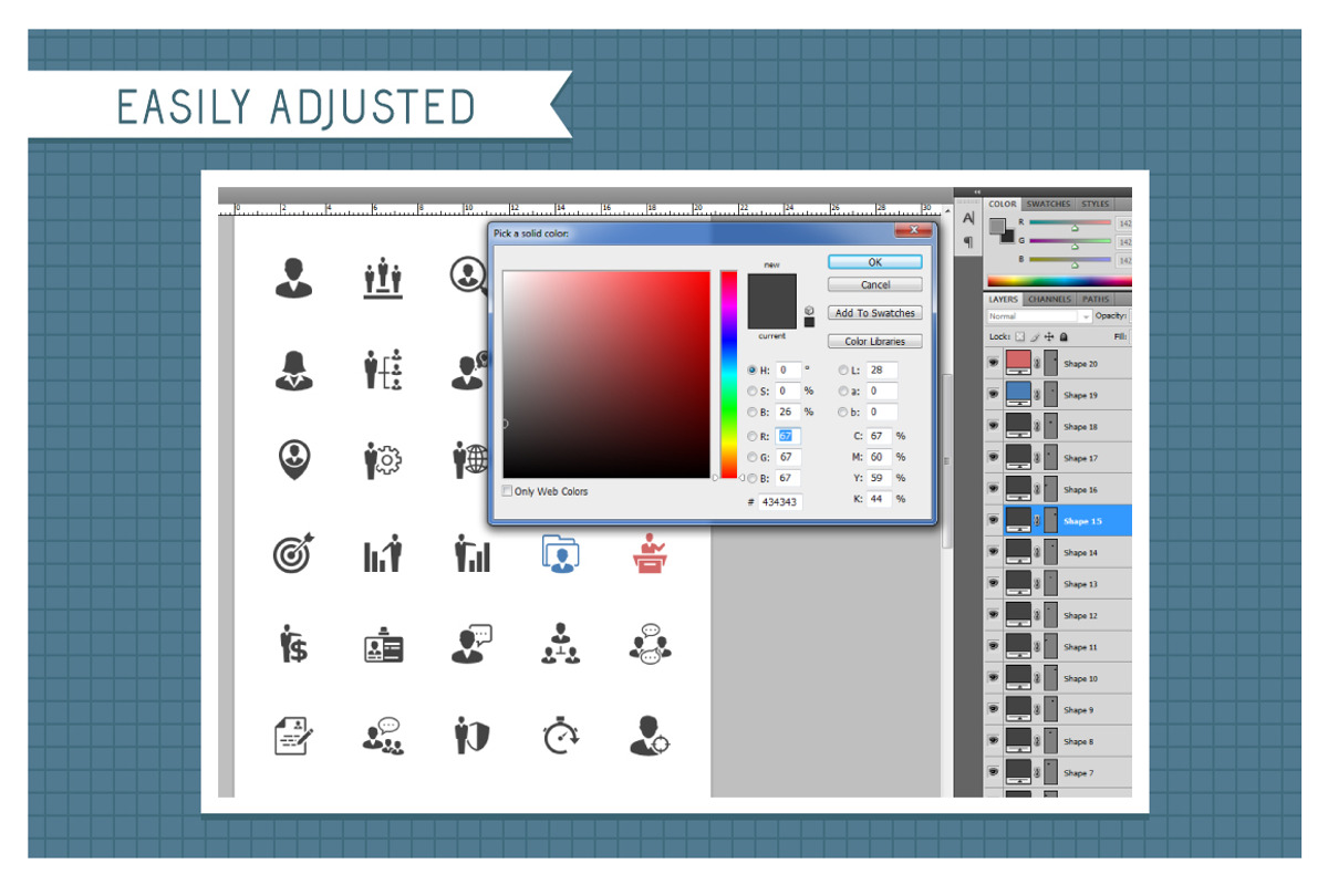 50 Management Solid Icons preview 3