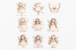 Fairy Garden Baby Girl Clipart