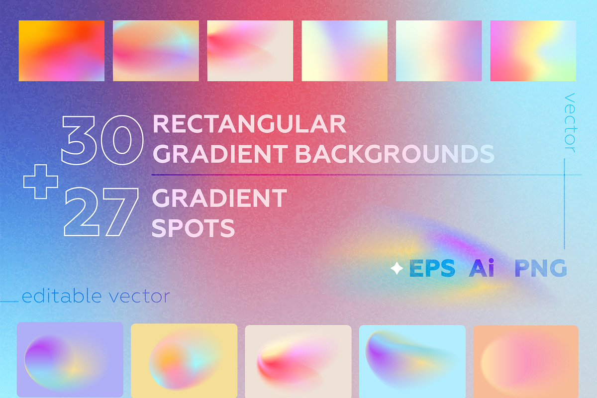 30 gradient backgrounds, 27 blurs, a Texture Graphic by Olesia_ig (Photo 1 of 20)