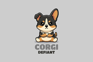 Corgi Mascot Cartoon Logo