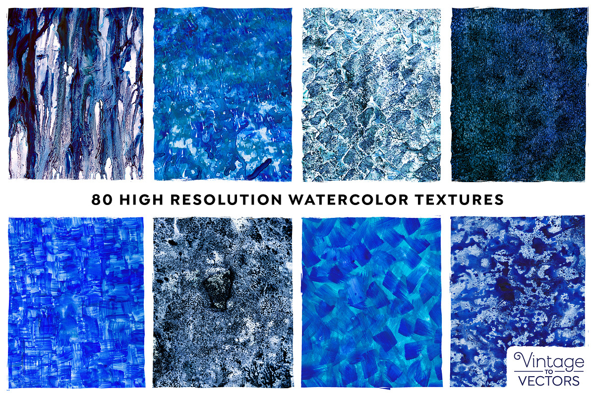 ICICLE BLUE Watercolor Texture Set, a Texture Graphic by Vintage To Vectors (Photo 2 of 16)