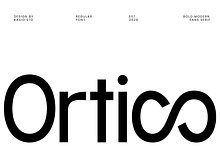 Ortico Modern Clean Sans Serif Font