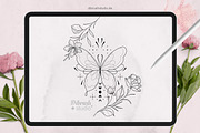 Procreate Tiny Tattoo Flowers, a Brush Add-On by DiBrush Studio (Thumbnail 4 of 7)
