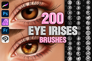 Procreate Eye Irises face brushes, a Brush Add-On by Revabrush (Thumbnail 1 of 10)