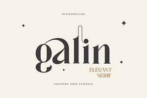 Galin Modern Ligature Serif Typeface