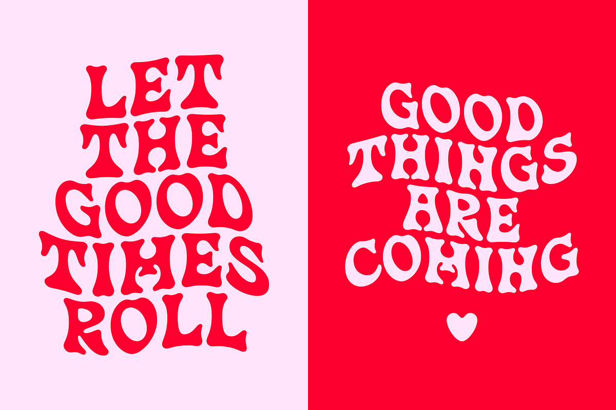 Enjoy Wave - A Groovy Font, a Sans Serif Font by RedyStudio (Photo 2 of 10)