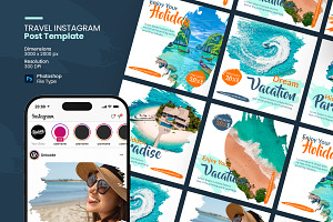 Travel - Instagram Post Template, a Social Media Template by UnicodeID