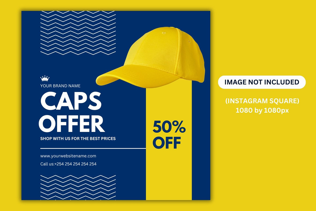 Caps Offer Canva Editable Template