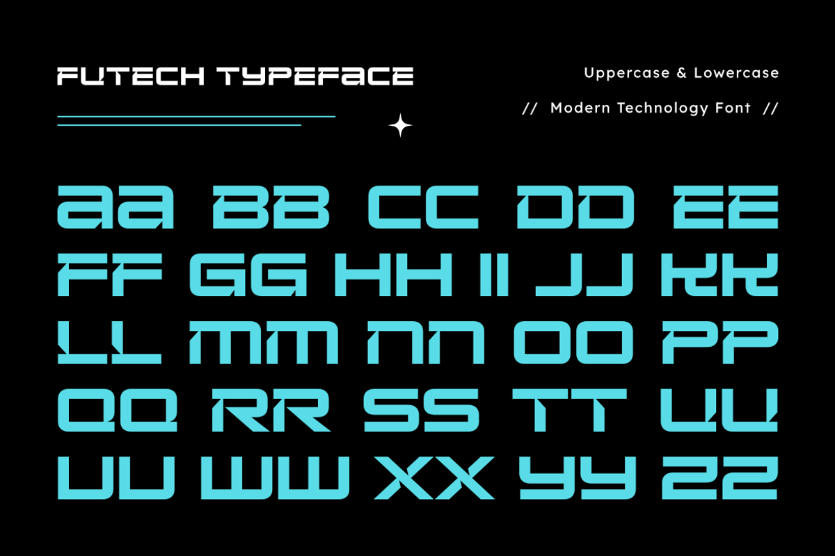 Futech - Modern Technology Font, a Symbol Font by Masyafi Studio (Photo 2 of 8)