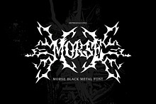 Morse - Black Metal Font