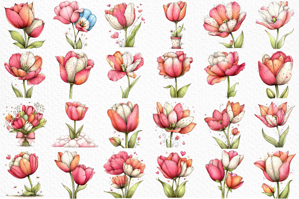 Whimsical Spring Tulip Flower Png, an Illustration by Craft Nest (Photo 6 of 11)