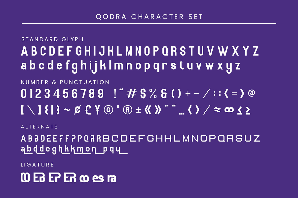 Qodra - Modern Sans Serif Font, a Sans Serif Font by Idea Studio (Photo 13 of 13)