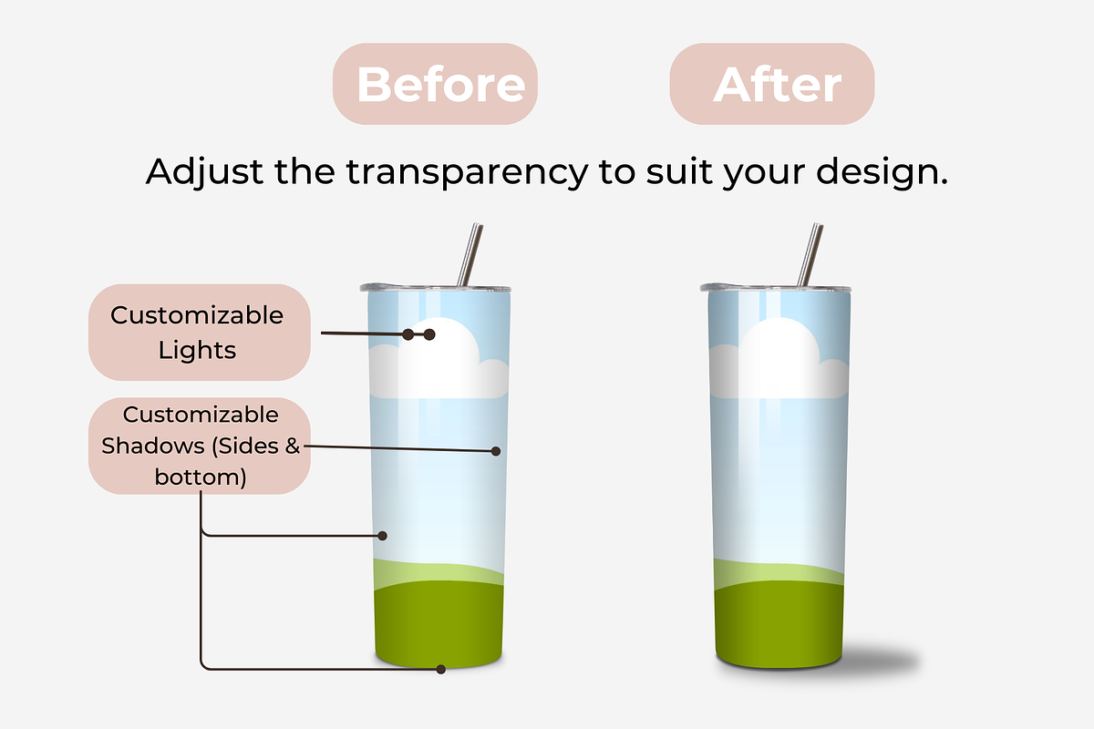 20oz Tapered Tumbler Mockup Canva, a Cups & Container Mockup by NoemieDesigns (Photo 4 of 5)