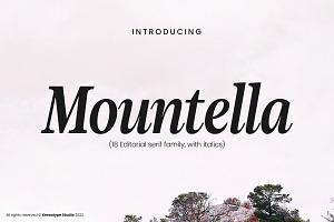 Mountella - 18 Serif Font Family, a Serif Font by Kereatype