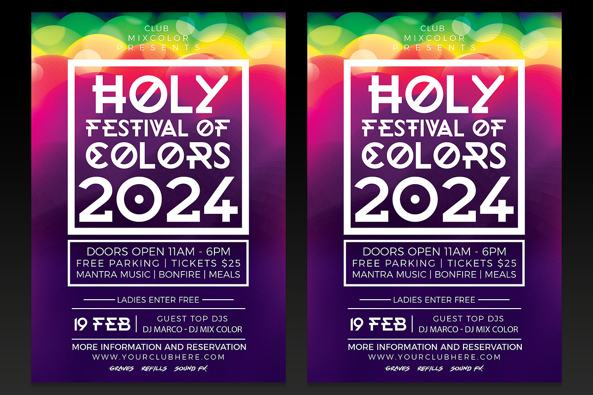 Festival Of Colors Flyer Template, a Flyer Template by designblends@gmail.com (Photo 1 of 3)