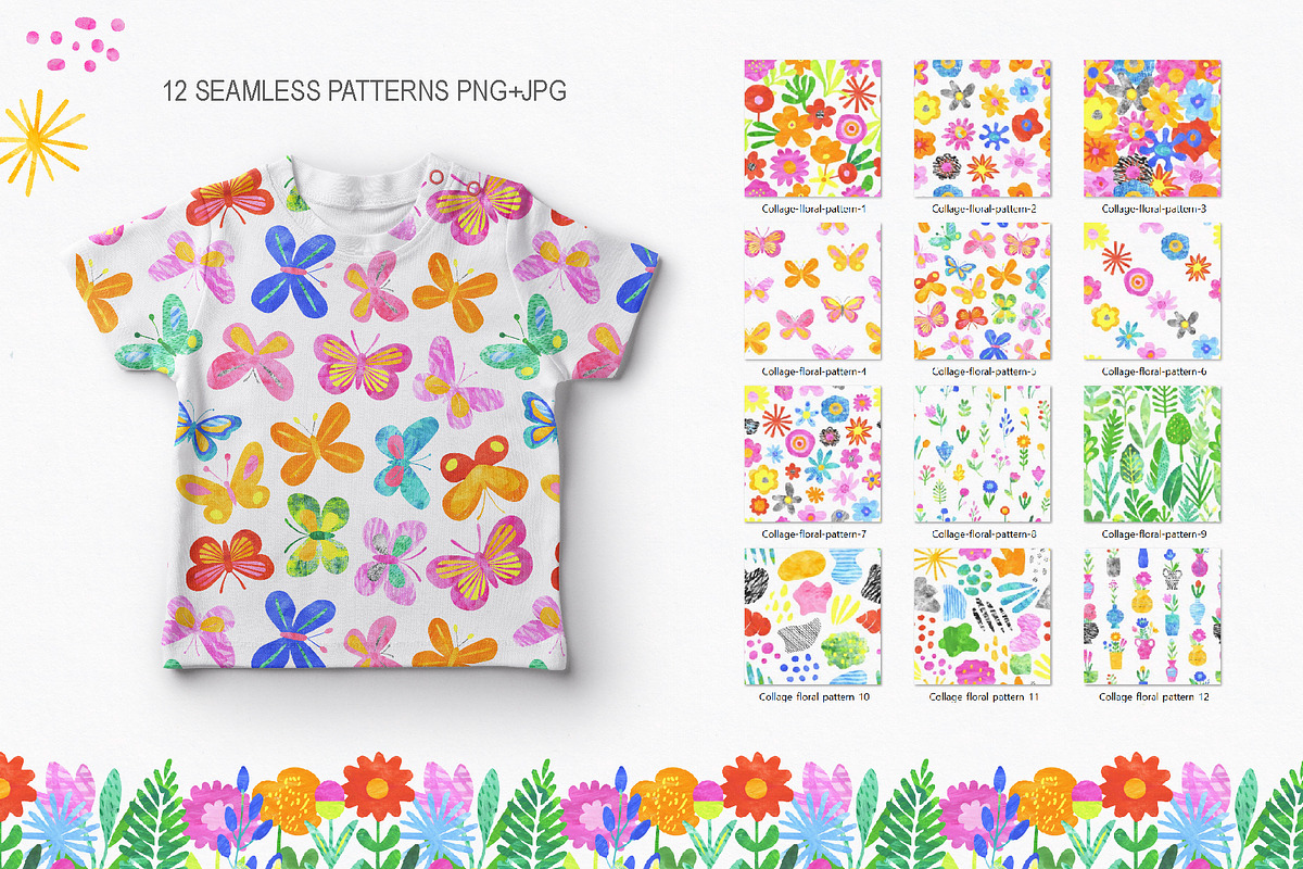 Floral Season Collage Illustrations, an Illustration by LarysaZabrotskaya (Photo 9 of 12)