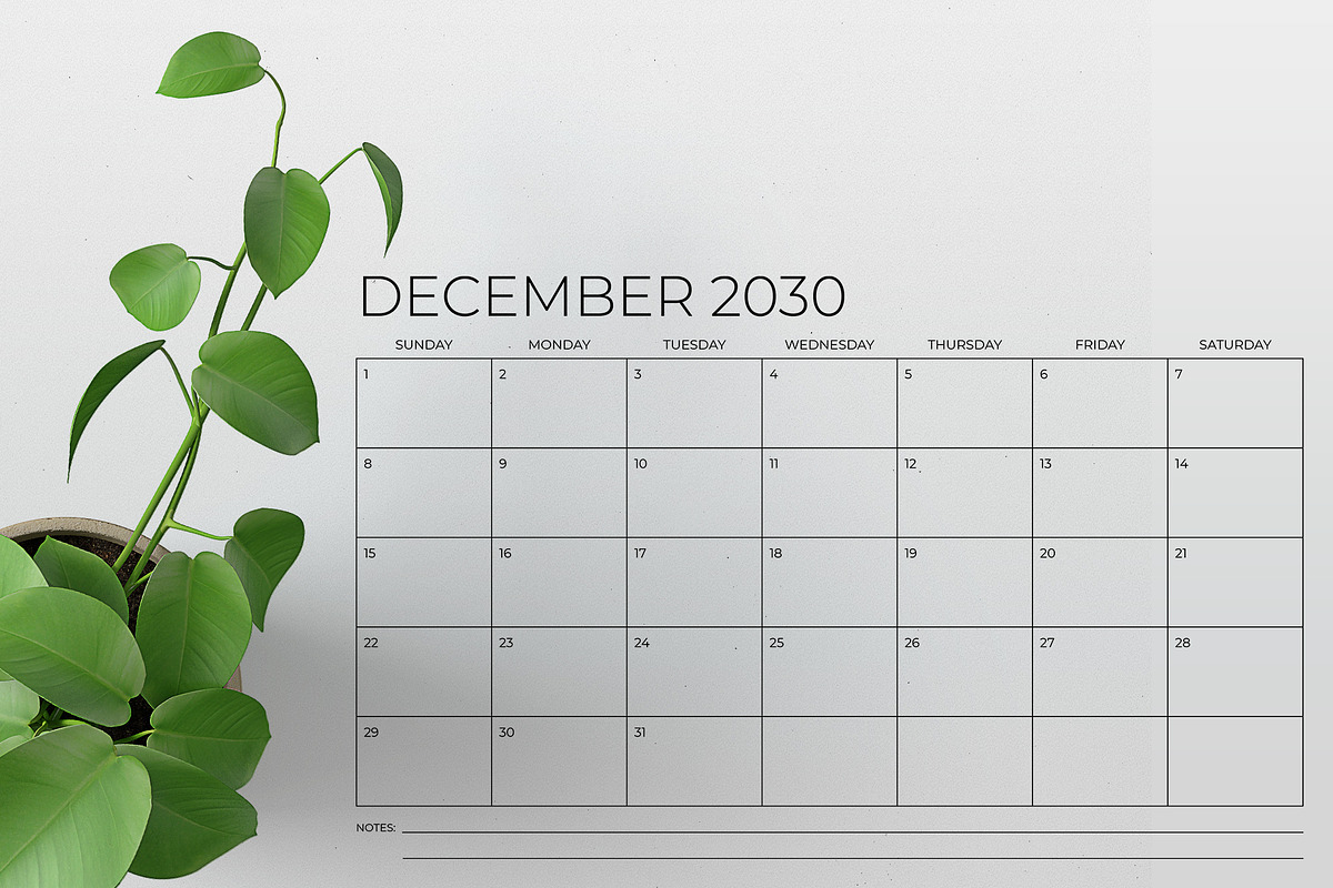 2030 11x17 Calendar Template, a Stationery Template by Running With Foxes (Photo 5 of 5)
