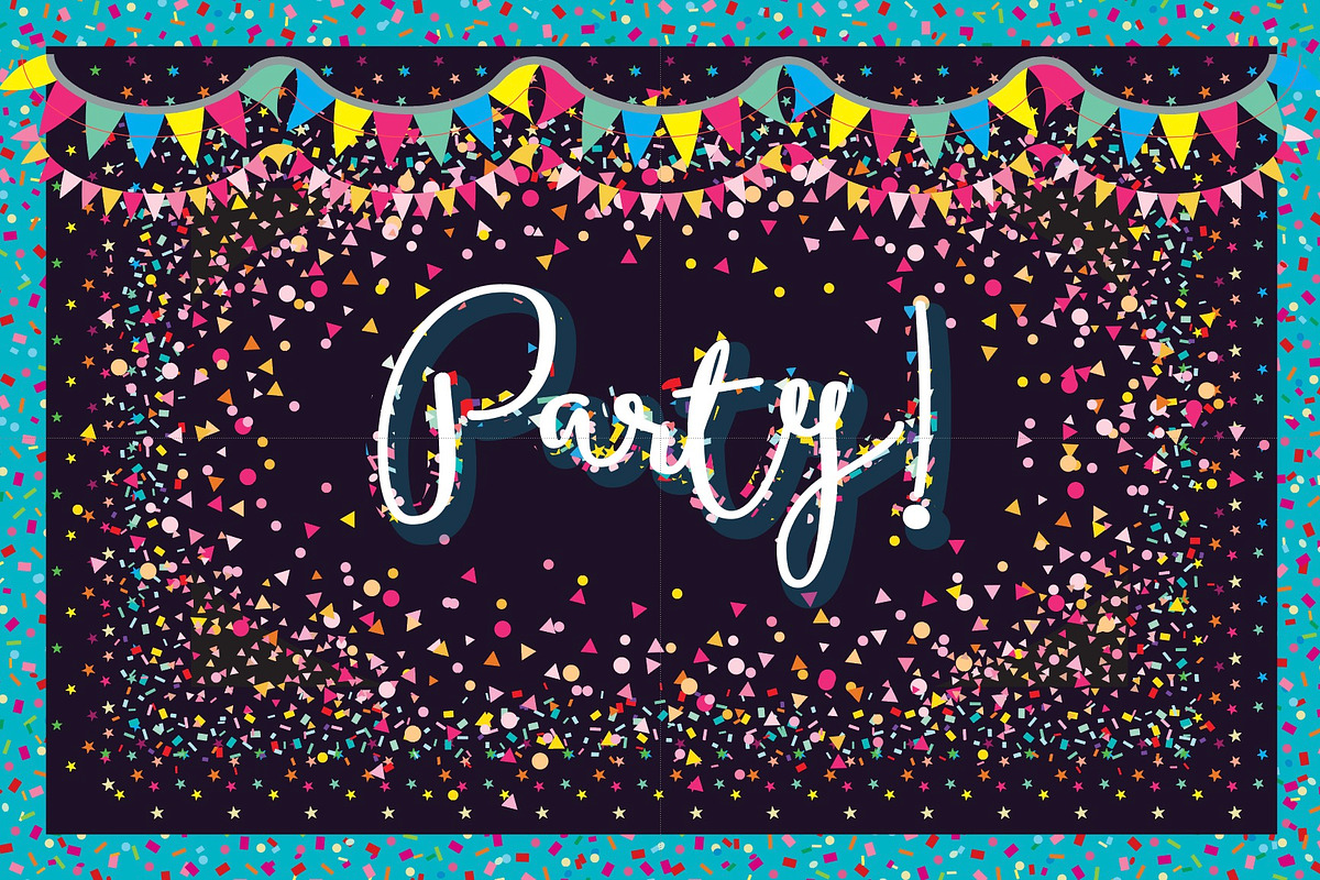 Confetti Party Illustrator Brushes, a Brush Add-On by MarkieAnn Creative (Photo 7 of 7)