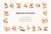 Vintage Cake Logo Set, a Food Illustration by Artflorara (Thumbnail 2 of 9)