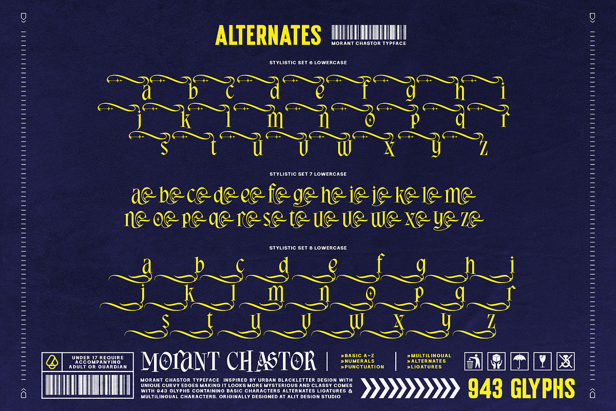 Morant Chastor Typeface, a Blackletter Font by alit design (Photo 12 of 17)