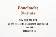 Scandinavian Christmas Clipart, a Seasonal Illustration by Maysa Art (Thumbnail 7 of 7)
