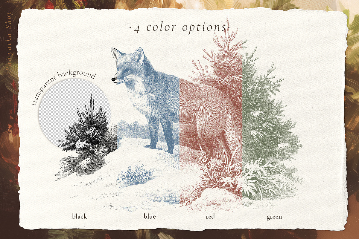 Merry Christmas! Vintage winter set, a Seasonal Illustration by Pamyatka Shop (Photo 6 of 20)