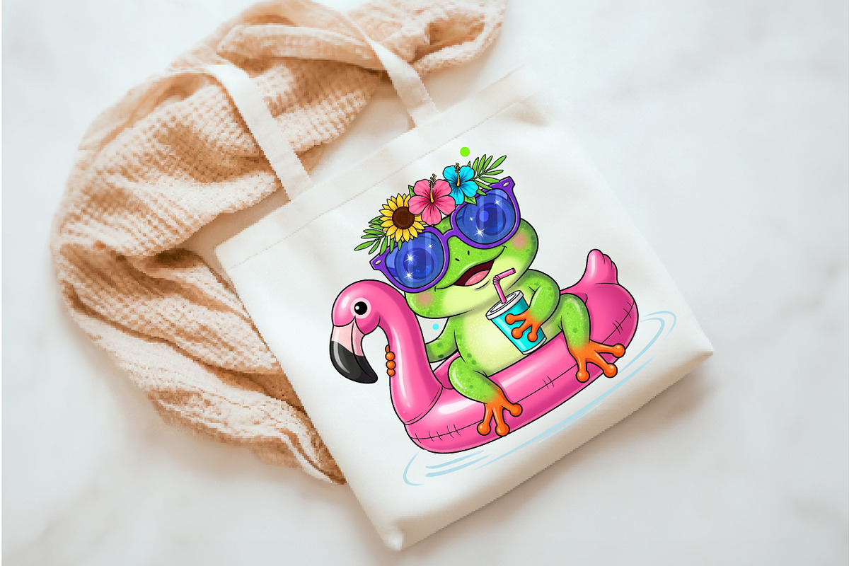 Cute Frog Png, an Illustration by Watercolor design (Photo 2 of 3)