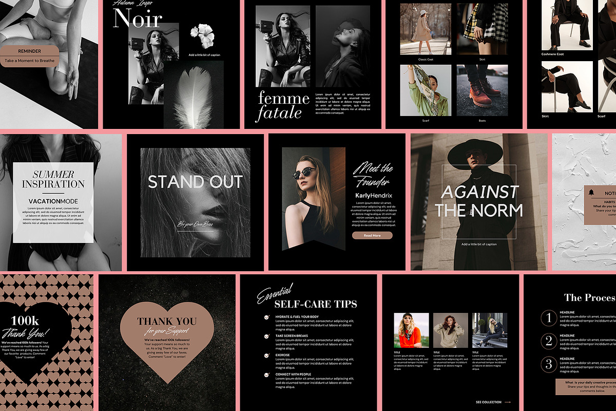 Chic Canva Instagram Templates, a Social Media Template by Spark Design (Photo 4 of 4)