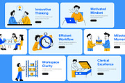 Workplace Illustrations Art Set, a Work Illustration by Vectors Market (Thumbnail 4 of 9)