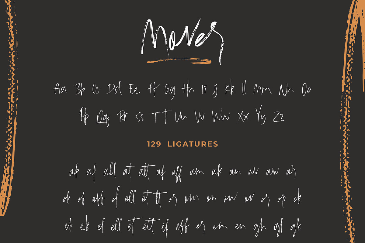 Mover // A Brush Pen Font preview 6