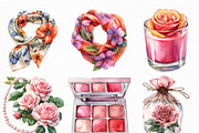 Watercolor Vanity Bloom Clipart, an Illustration by Craft Nest (Thumbnail 2 of 6)