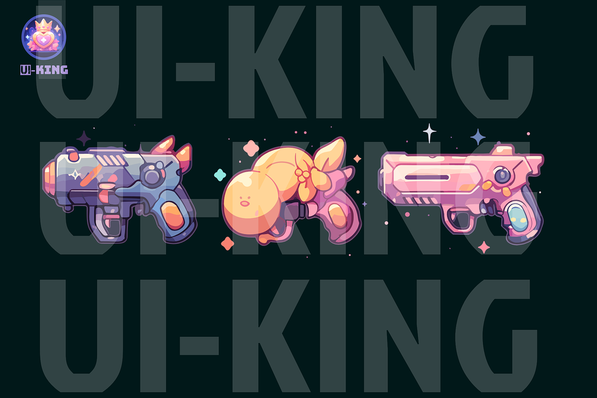 VECTOR GUNS UI, an Object Illustration by UI-KING