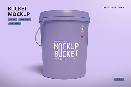 Bucket Mockup, a Product Mockup by Double Click Zone