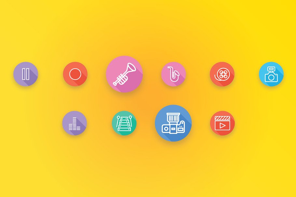 Media - Audio, Video & Photo Icons, a Solid Icon by FlatLineIcons (Photo 7 of 7)