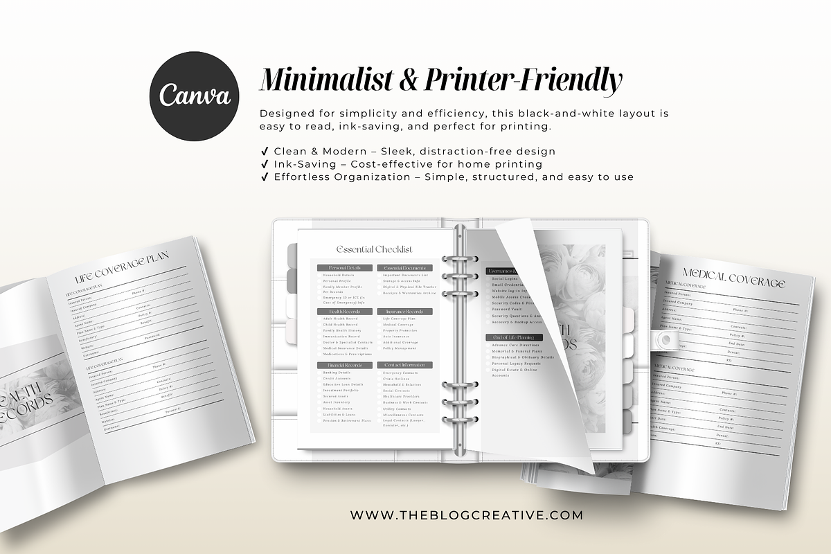 Emergency Planner Canva Template, a Presentation Template by The Blog Creative (Photo 6 of 10)
