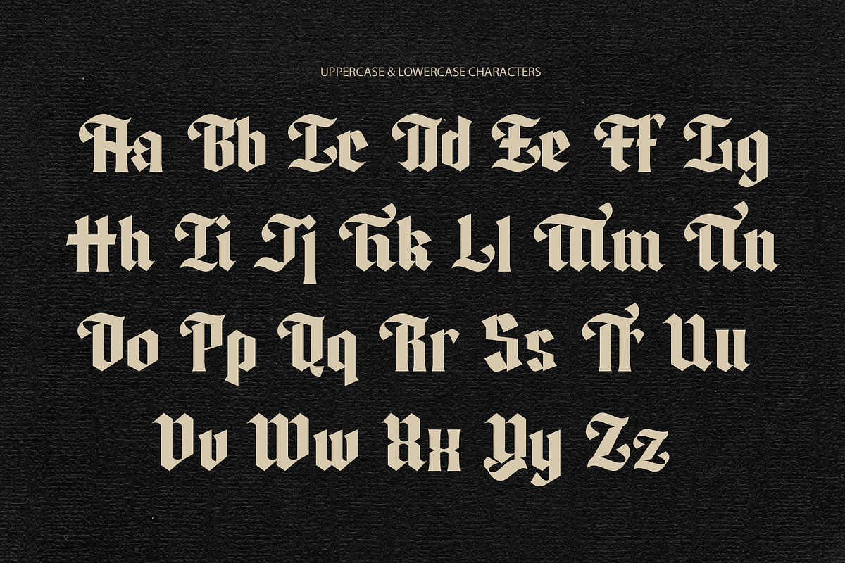 The Ancienthy - Modern Blackletter, a Blackletter Font by Pinakiaa Studios (Photo 2 of 9)