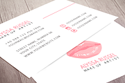 Makeup Artist - Business Card, a Business Card Template by Moon Starer Studio (Thumbnail 3 of 3)