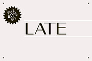 Late - A Sans Serif Font, a Sans Serif Font by Kritzmire (Thumbnail 1 of 3)