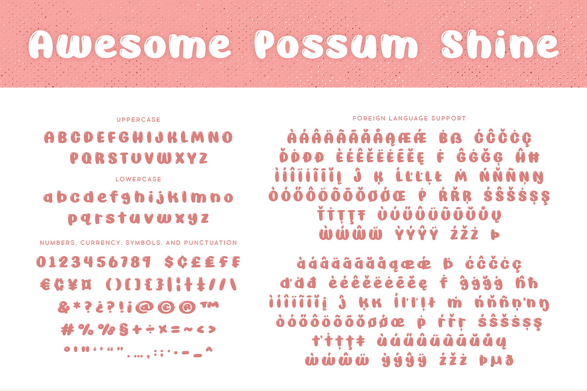 Awesome Possum Font Family, a Font by Brittney Murphy Design (Photo 3 of 4)