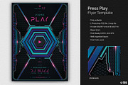 Press Play Flyer Template, a Flyer Template by ThatsDesignArt (Thumbnail 2 of 7)