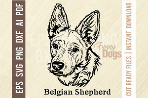 Belgian Shepherd - Funny Dog SVG