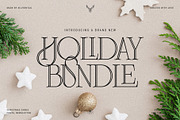 Holiday Bundle - Fonts, Cards & More, a Design Template by SilverStag Type Foundry (Thumbnail 1 of 27)