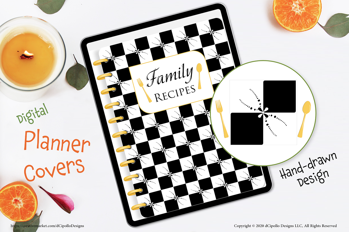 Recipe & Meal Planner Digital Cover, a Stationery Template by dCipollo Designs (Photo 2 of 5)