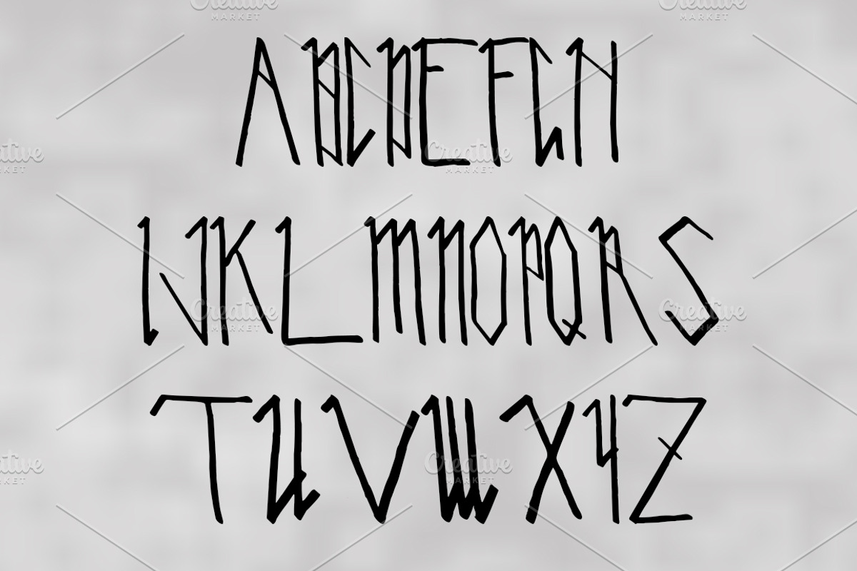 CARI Hand Written Blackletter Font preview 2