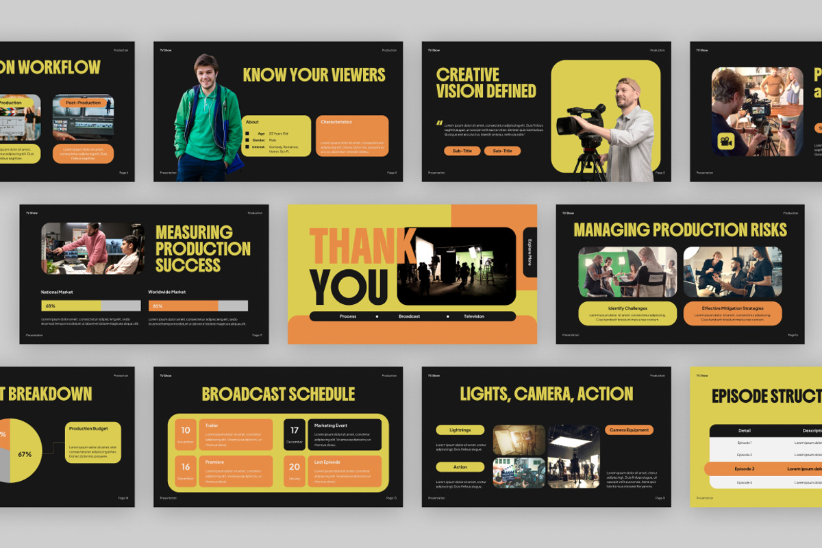 TV Show Production Google Slides, a Presentation Template by Loin Studio (Photo 4 of 4)