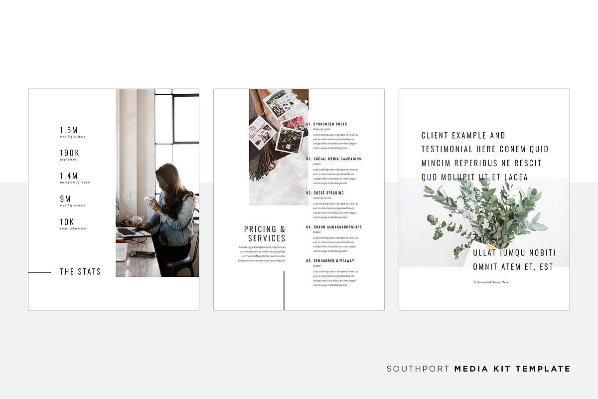 Southport Media Kit Template, a Brochure Template by Christie Evenson (Photo 3 of 7)