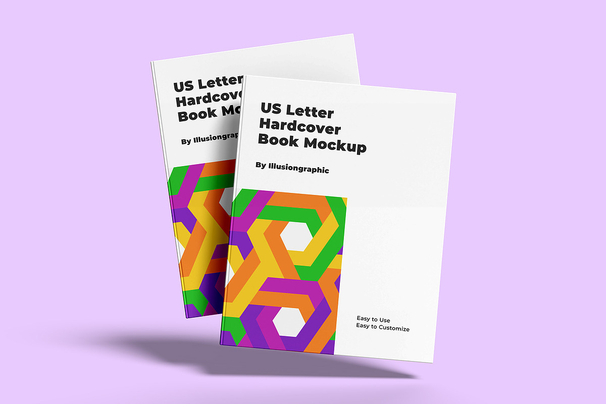 US Letter Hardcover Book Mockup, a Books & Magazine Mockup by Illusiongraphic (Photo 11 of 29)