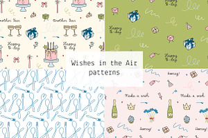 Wishes in the Air patterns, a Pattern Graphic by Lyolya Profitrolya