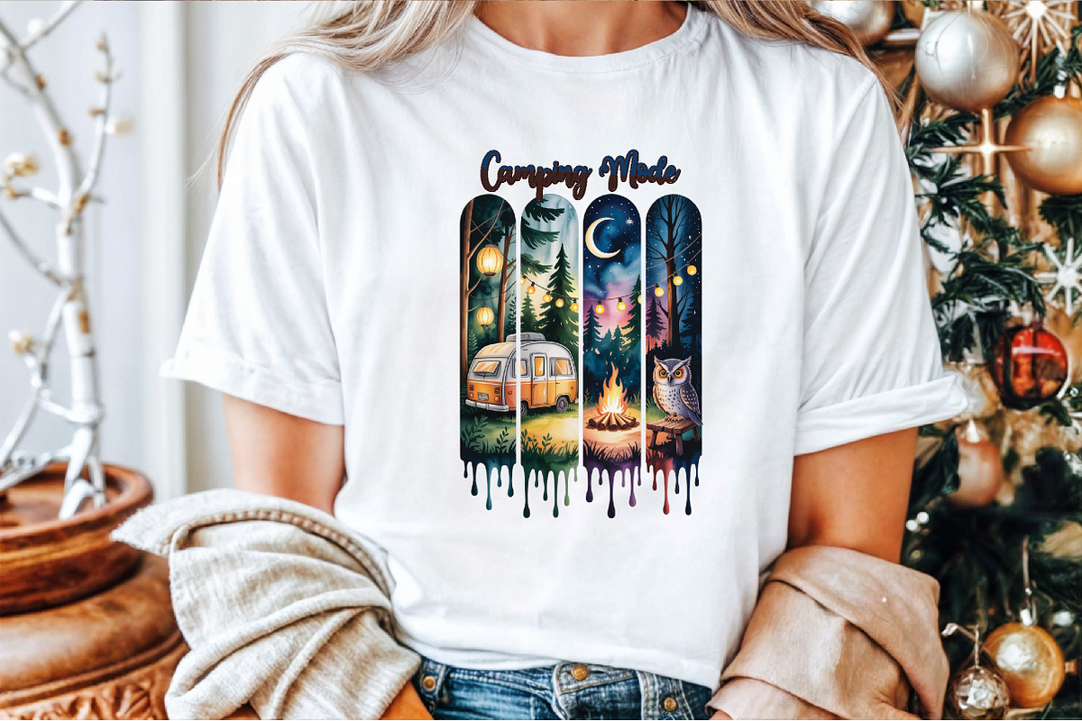 Camping Mode Brushstroke Sublimation, an Illustration by Sublimation Artist (Photo 2 of 9)